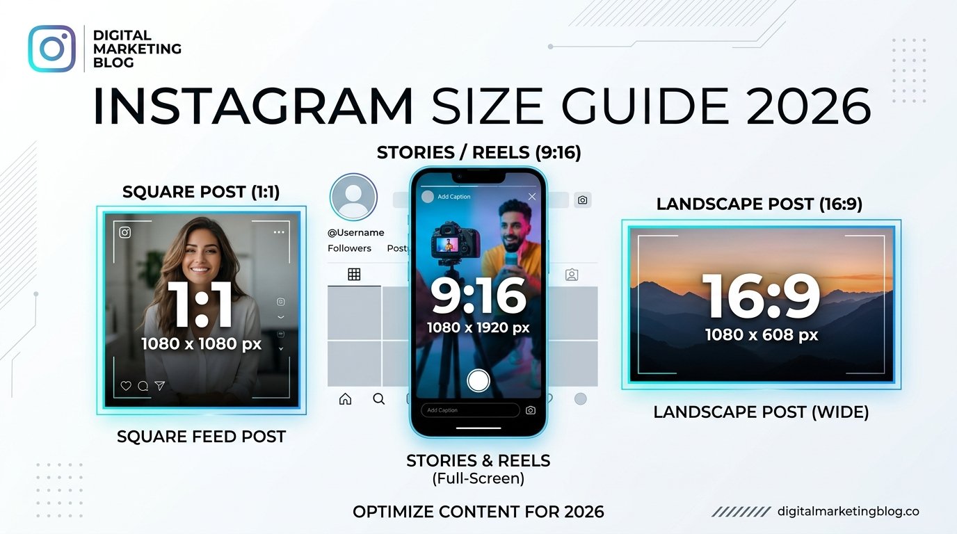 Instagram Image Sizes 2026 Complete Size Guide for Posts, Stories & Reels